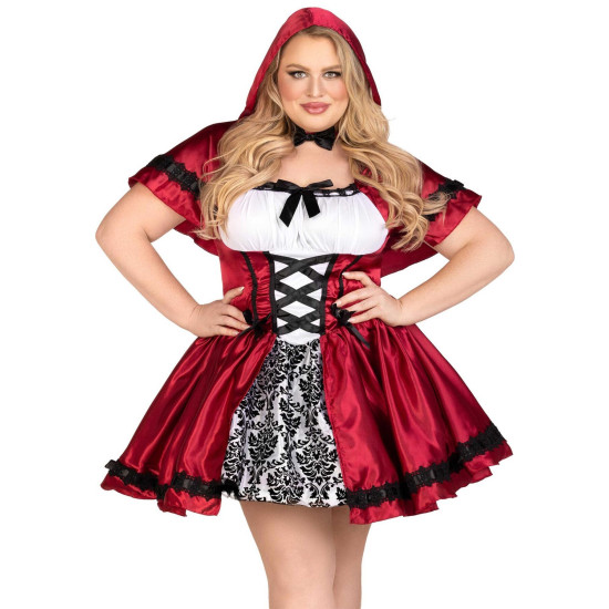 Эротический костюм Красной Шапочки (платье и накидка) Leg Avenue Gothic Red Riding Hood, 1X–2X