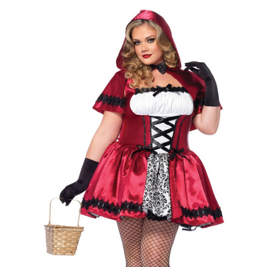Эротический костюм Красной Шапочки (платье и накидка) Leg Avenue Gothic Red Riding Hood, 1X–2X