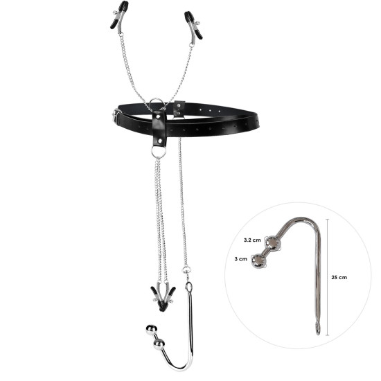 Бондажный набор с металлическим анальным крюком №3 Art of Sex Blanca Bondage Set with Anal Hook №3