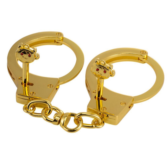 Металеві БДСМ наручники, золотисті Lockink Pretty-Sub Handcuffs