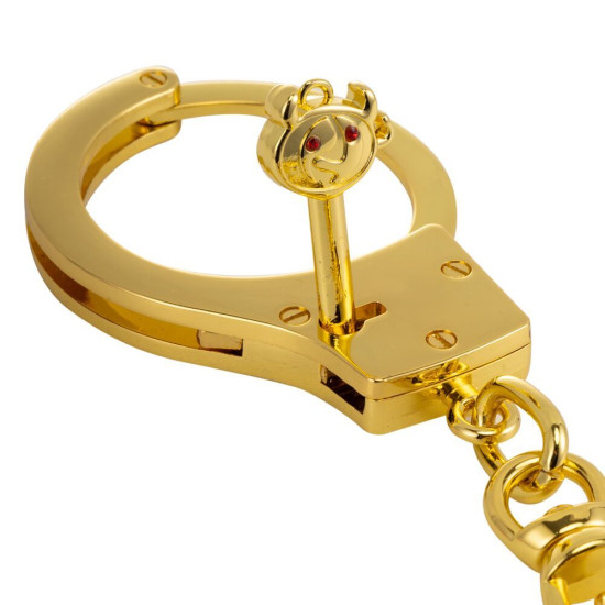 Металеві БДСМ наручники, золотисті Lockink Pretty-Sub Handcuffs