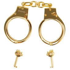 Металеві БДСМ наручники, золотисті Lockink Pretty-Sub Handcuffs