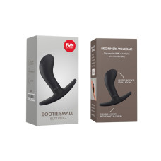 Анальна пробка з тонким обмежувачем, діаметр 2,8 см, чорна Fun Factory Bootie Black, S
