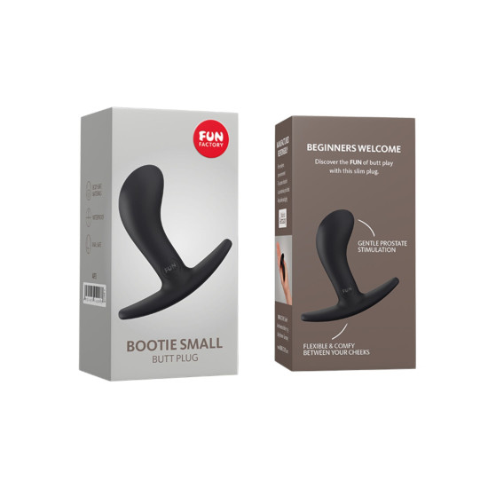 Анальна пробка з тонким обмежувачем, діаметр 2,8 см, чорна Fun Factory Bootie Black, S