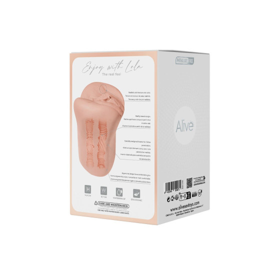 Суперреалістичний мастурбатор, тілесний Alive Lola Super Realistic Masturbator Flesh, L