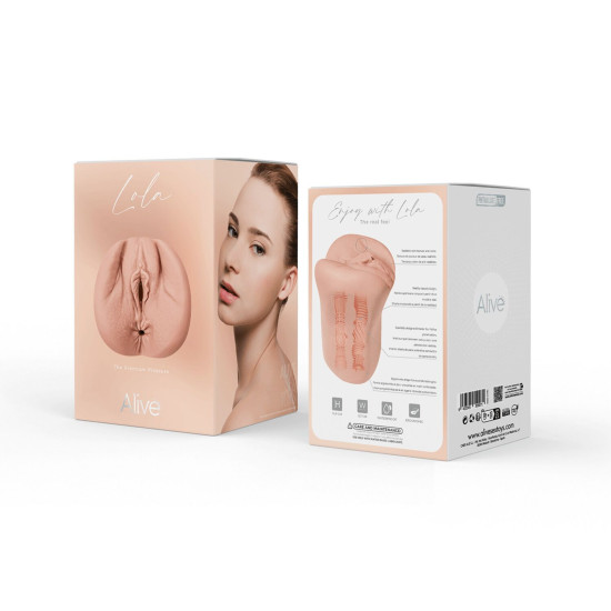 Суперреалістичний мастурбатор, тілесний Alive Lola Super Realistic Masturbator Flesh, L