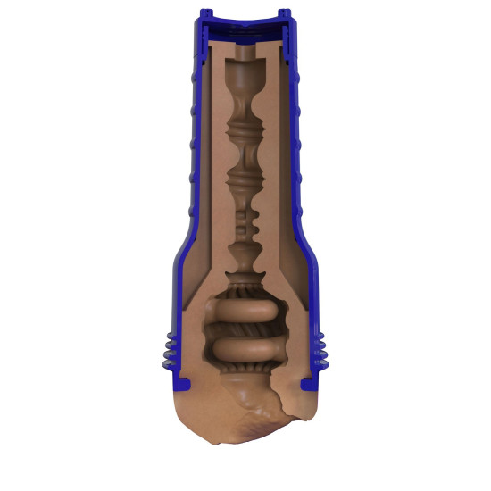 Мастурбатор-вагіна з плаваючими кільцями Turbo Tech, темний Fleshlight Boost Bang Medium Dark Flesh