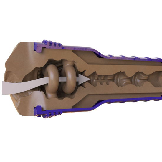 Мастурбатор-вагіна з плаваючими кільцями Turbo Tech, темний Fleshlight Boost Bang Medium Dark Flesh