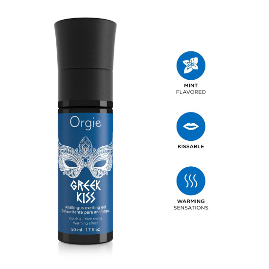 Стимулюючий гель для анілінгусу, римінгу та анального сексу Orgie Greek Kiss, 50 ml