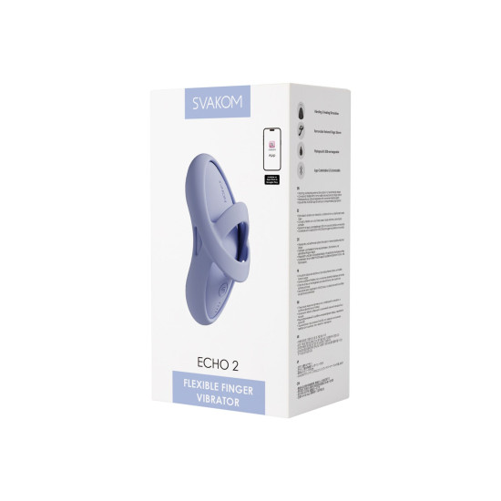 Клиторальный вибратор, голубой Svakom Echo 2 Sky Blue