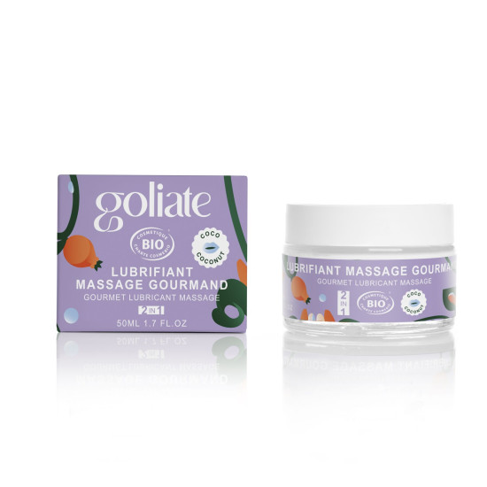 Масажна олія-лубрикант з ароматом та смаком кокоса Goliate Couple Gourmand Coco, 50 ml