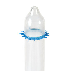 Насадка на член (презерватив с шипами), синяя Recare Spike Condom Blue