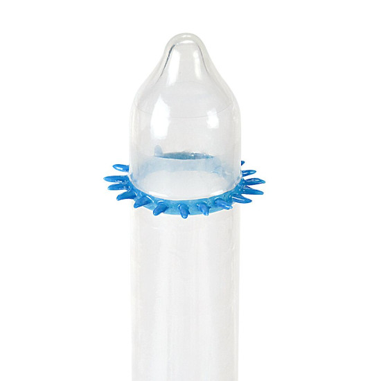 Насадка на член (презерватив з шипами), синя Recare Spike Condom Blue