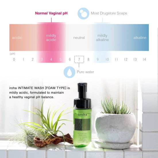 Пена для интимного ухода с ароматом дамасской розы и герани Iroha Intimate Wash Foam Type Damask Rose And Geranium, 150 ml