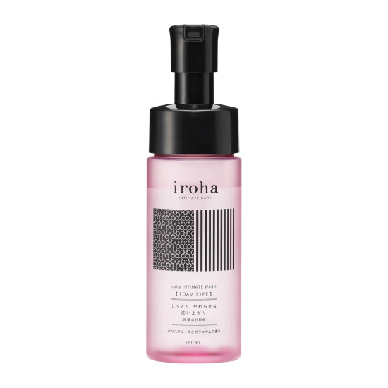 Пена для интимного ухода с ароматом дамасской розы и герани Iroha Intimate Wash Foam Type Damask Rose And Geranium, 150 ml