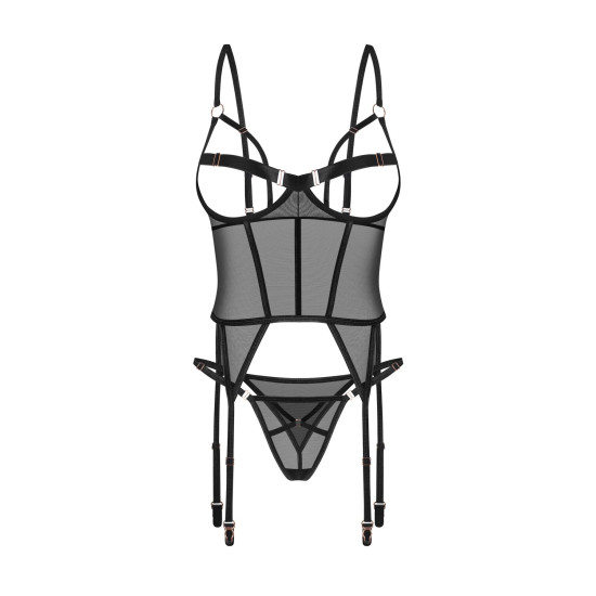 Корсет Obsessive Euridia Corset & Tanga, розмір M/L