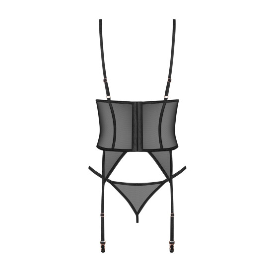 Корсет Obsessive Euridia Corset & Tanga, розмір M/L