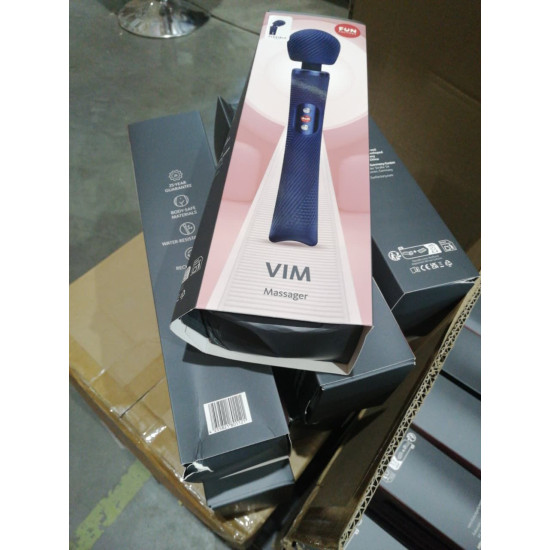 Вибромассажер, синий Fun Factory Vim Vibrating Wand Nightblue (мятая упаковка)