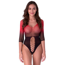 Бодістокинг, чорно-червоний Passion BS118 Black/Red