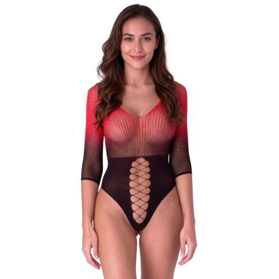 Бодистокинг, черно-красный Passion BS118 Black/Red