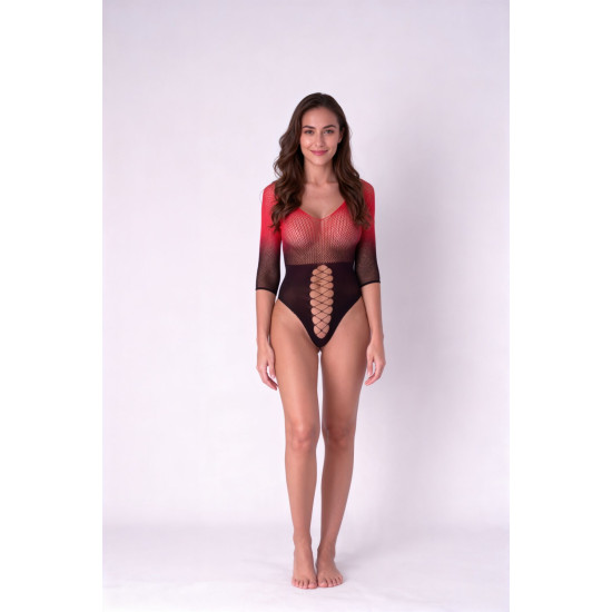 Бодистокинг, черно-красный Passion BS118 Black/Red