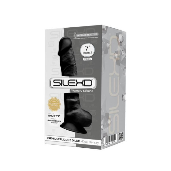 Фалоімітатор SilexD Johnny Black (MODEL 1 size 7in) (пом'ята упаковка!!!)