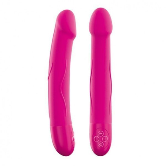 Мега вібратор малинового кольору з двома моторами, розмір L Dorcel Real Vibration Magenta