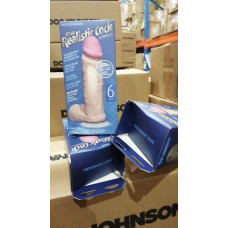 Фалоімітатор Doc Johnson The Realistic Cock 6 inch White - ULTRASKYN, Vack-U-Lock (пом'ята упаковка!)