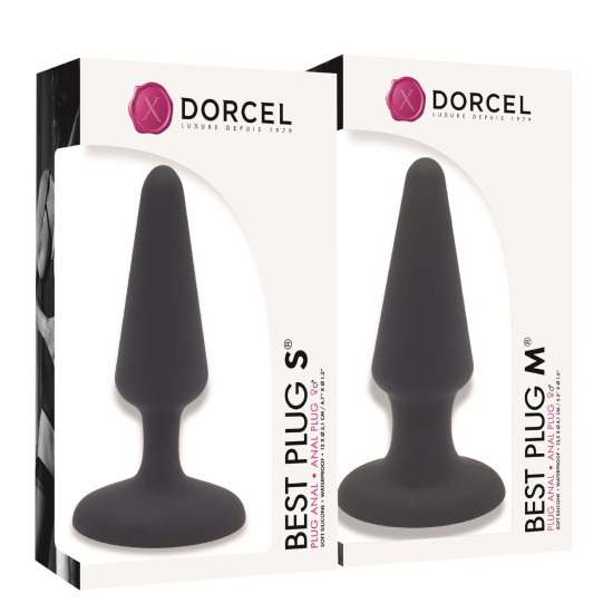 Набір із 2 анальних пробок, довжина 12/13 см, діаметр 3,1/4,1 см Dorcel Kit Starter Best Plug S/M
