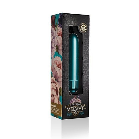 Вибропуля матовая с бархатным покрытием Rocks Off RO-90mm Touch of Velvet Peacock Petals