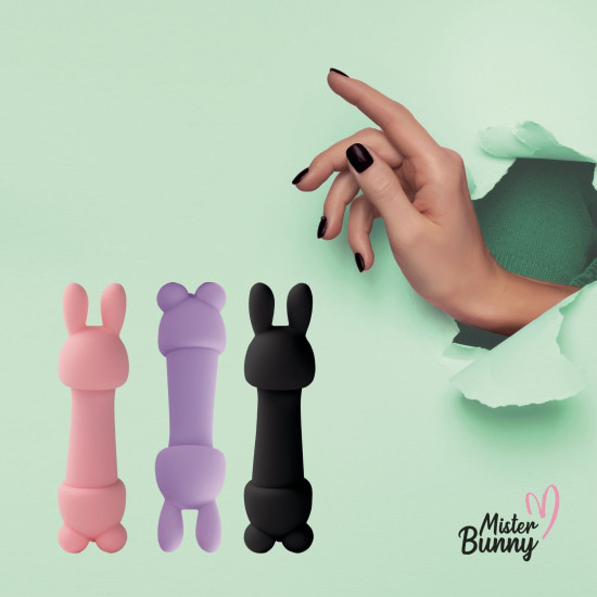 Мини-вибратор с двумя насадками, розовый FeelzToys Mister Bunny Pink