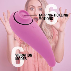 Пульсатор для клітора плюс вібратор, рожевий FeelzToys FemmeGasm Tapping & Tickling Vibrator Pink