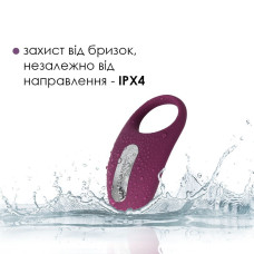 Ерекційне кільце з вібрацією та пультом ДК, фіолетове Svakom Winni Violet