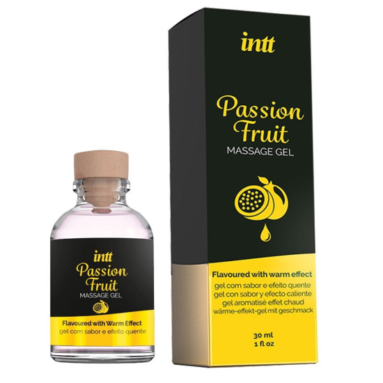 Съедобный гель для интимного массажа со вкусом маракуйи Intt Passion Fruit, 30 ml