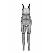 Сетчатый бодистокинг-боди с симметричным рисунком, черный Casmir CA005
