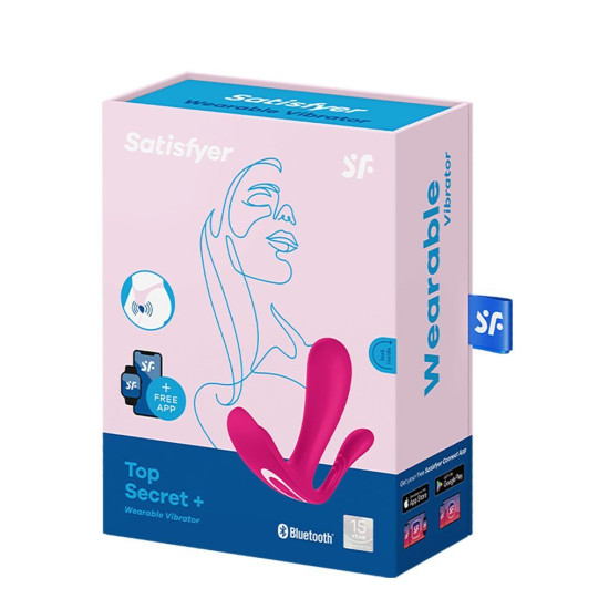 Двойной смарт-вибратор в трусики, розовый Satisfyer Top Secret+ Pink