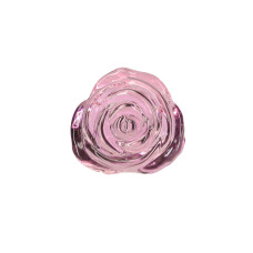 Скляна анальна пробка з вібропулею, діаметр 3,3 см Pillow Talk Rosy Luxurious Glass Anal Plug