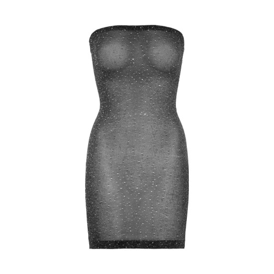 Платье-бандо со стразами и люрексом, серебристое Leg Avenue Lurex Rhinestone Tube Dress, One Size