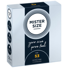 Презервативи для пеніса довжиною 10-11,3 см, 3 шт Mister Size - pure feel 53