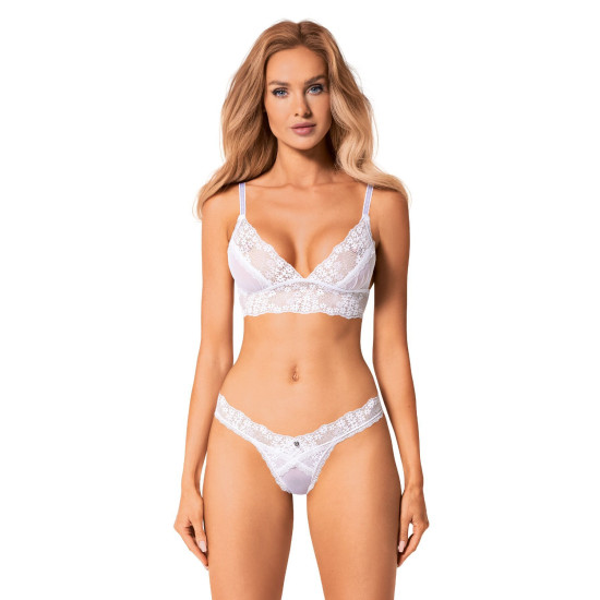 Эротический комплект (бюстгальтер и танга), черный Obsessive Heavenly 2-Pcs Set Black, M/L