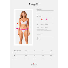 Еротичний комплект (бюстгальтер і танга), чорний Obsessive Heavenly 2-Pcs Set Black, M/L