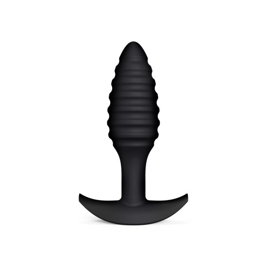Силіконова анальна пробка, чорна, довжина 10,6 см, діаметр 3 см Dorcel Spiral Plug