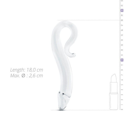 Скляний ділдо з реалістичною голівкою Gildo Glass Dildo No. 14