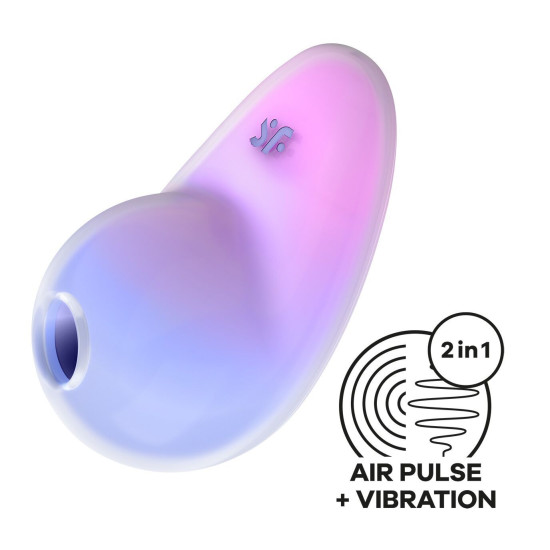 Вакуумный стимулятор с вибрацией, фиолетово-розовый Satisfyer Pixie Dust Violet/Pink