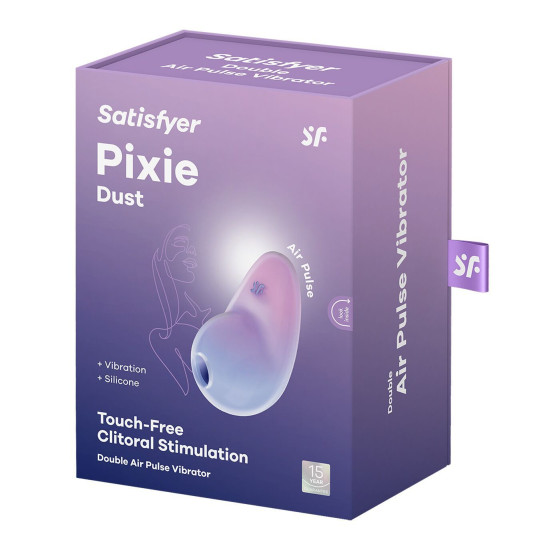 Вакуумный стимулятор с вибрацией, фиолетово-розовый Satisfyer Pixie Dust Violet/Pink