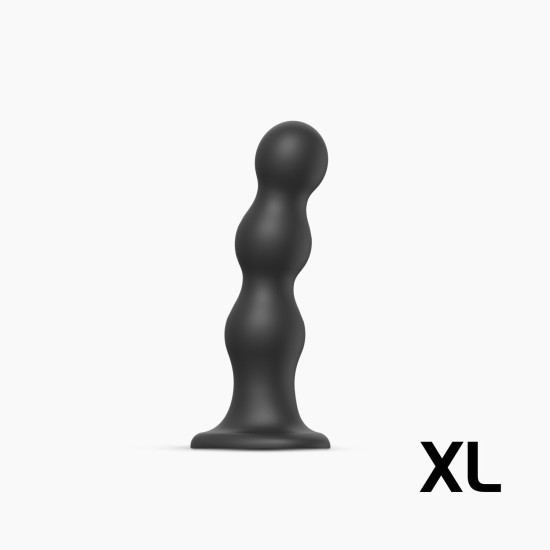 Насадка для страпона з кулями, чорна Strap-On-Me Dildo Plug Balls Black, XL