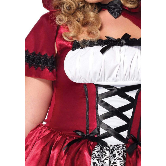 Эротический костюм Красной Шапочки (платье и накидка) Leg Avenue Gothic Red Riding Hood, 3X–4X
