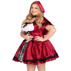 Эротический костюм Красной Шапочки (платье и накидка) Leg Avenue Gothic Red Riding Hood, 3X–4X