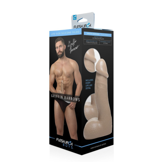 Фалоімітатор по зліпку пеніса порноактора, довжина 17,7 см - Griffin Barrows Fleshjack Boys Griffin Barrows Dildo