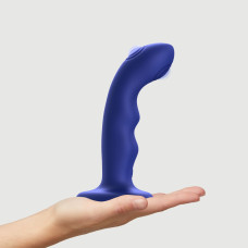 Насадка для страпона с двойной точечной пульсацией, синяя Strap-On-Me Tapping Dildo Wave Night Blue